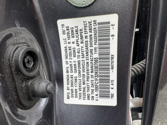 2019 Honda Civic — foto 7 / 8