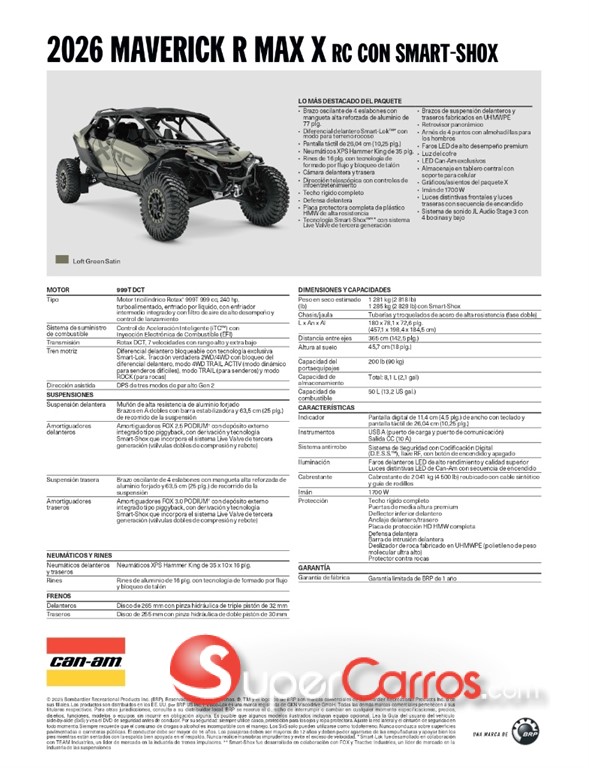 2026 Can Am Maverick R MAX X RC Smart Shox — foto 10 / 10