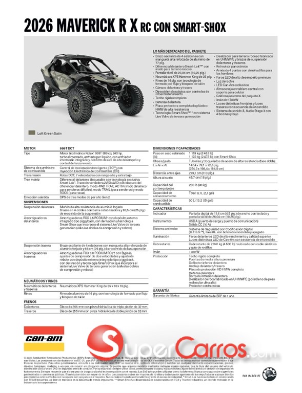 2026 Can Am Maverick RX RC Smart Shox — foto 4 / 4