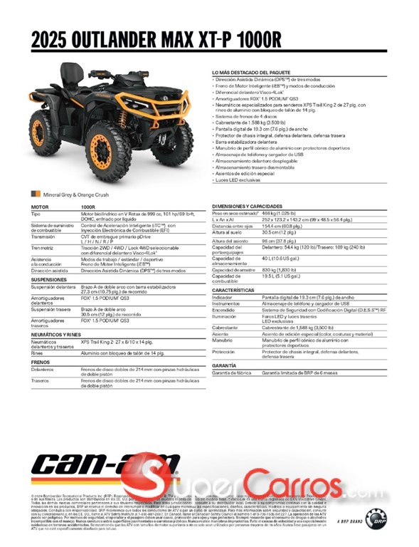 2025 Can Am Outlander MAX XT-P 1000R — foto 6 / 6