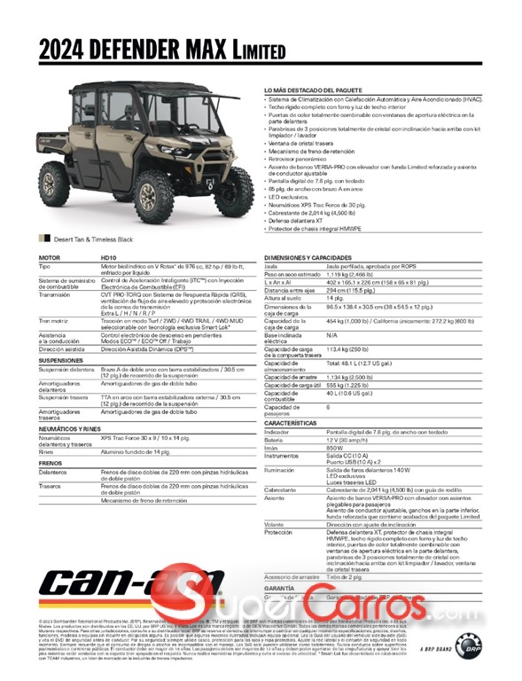 2024 Can Am Defender MAX LTD 65 HD10 — foto 2 / 2