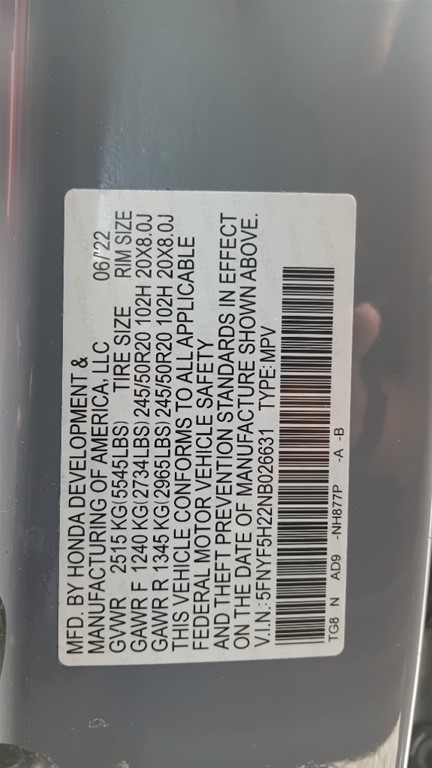 2022 Honda Pilot Limited Edition — foto 11 / 11