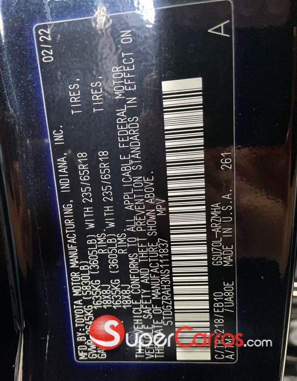 2022 Toyota Highlander XLE — foto 10 / 12