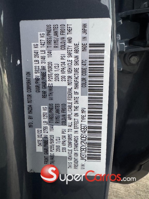 2022 Mazda CX-9 LIMITED — foto 9 / 9
