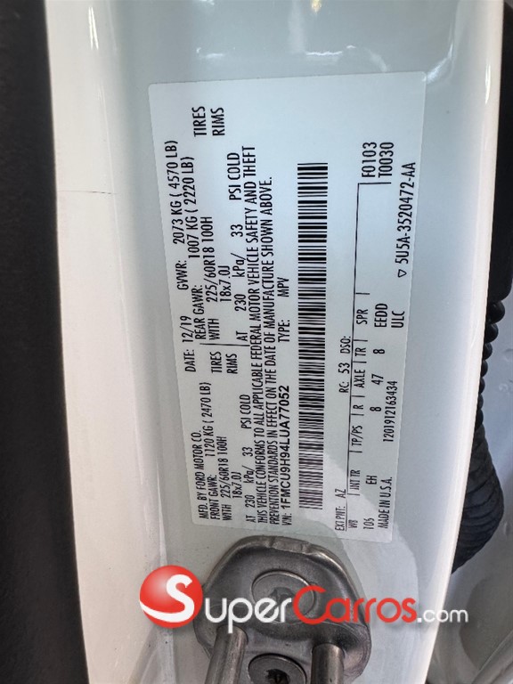 2020 Ford Escape SEL Ecoboost — foto 5 / 11
