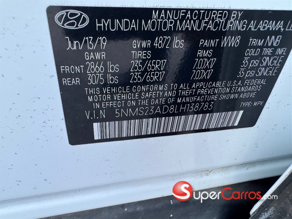 2020 Hyundai Santa Fe — foto 10 / 11