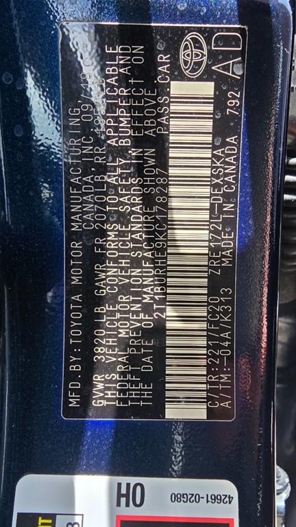 2019 Toyota Corolla SE — foto 5 / 5