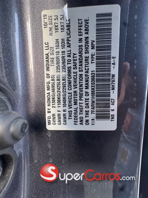 2019 Honda CR-V EXL — foto 10 / 10