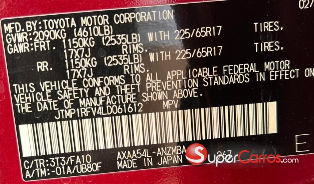 2020 Toyota RAV4 XLE Premium — foto 10 / 11