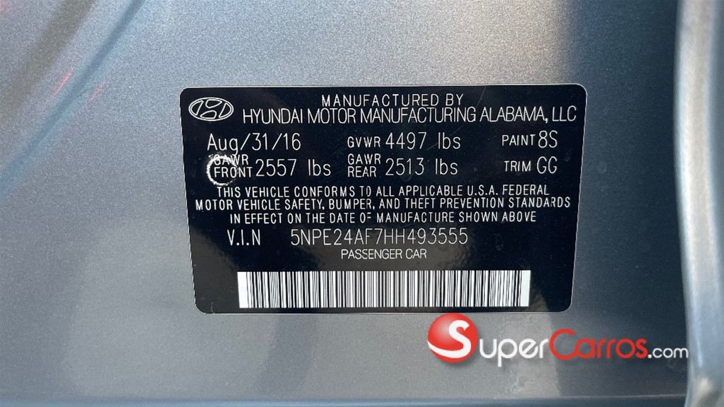 2017 Hyundai Sonata SE — foto 11 / 12
