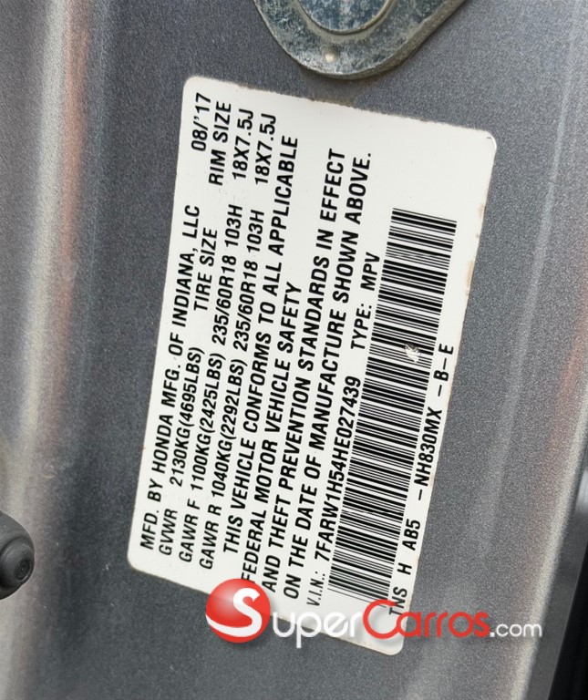2017 Honda CR-V EX-Turbo — foto 7 / 12