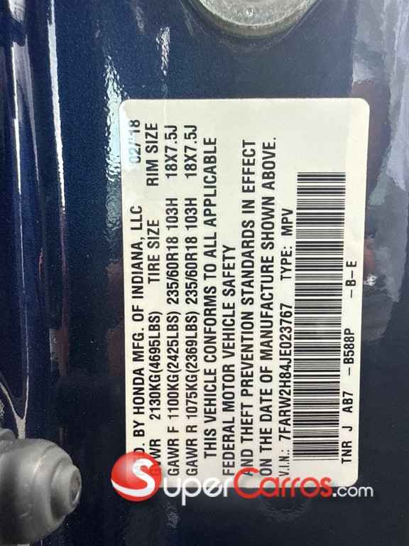 2018 Honda CR-V EXL — foto 12 / 12