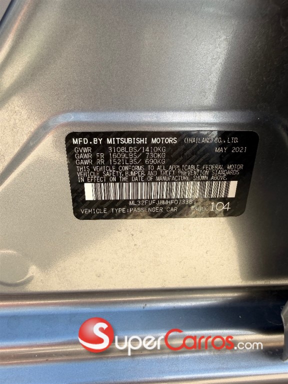 2021 Mitsubishi Motors Mirage G4 — foto 9 / 9