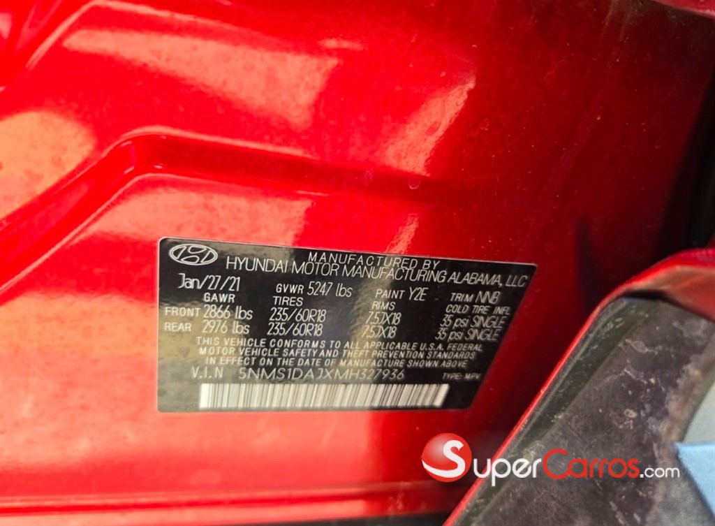 2021 Hyundai Santa Fe SE — foto 9 / 11
